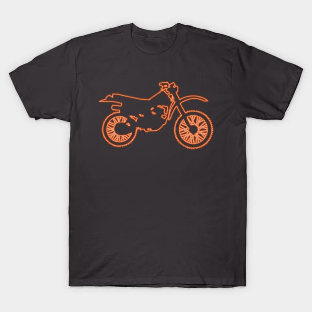 80's Gift 80s Retro Neon Sign Dirt Bike Dane T-Shirt by PhuNguyen